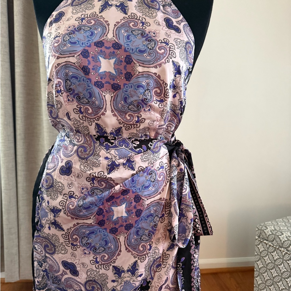 Lulu's Purple and Pink Backless Dress